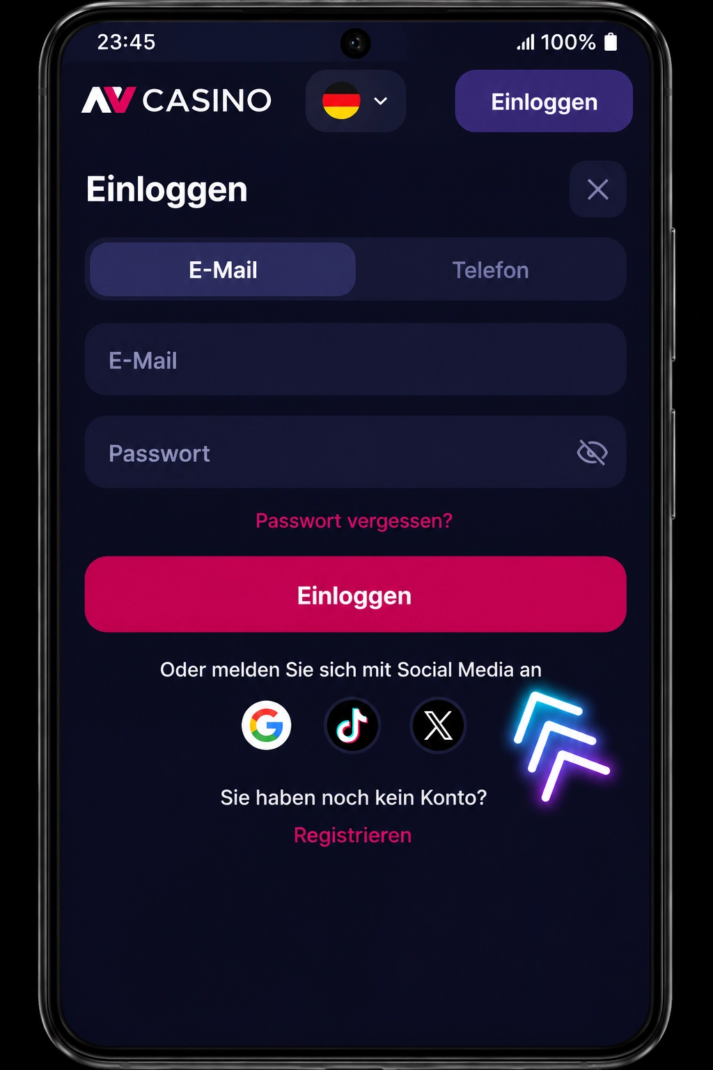 Zweryfikuj dane NV Casino