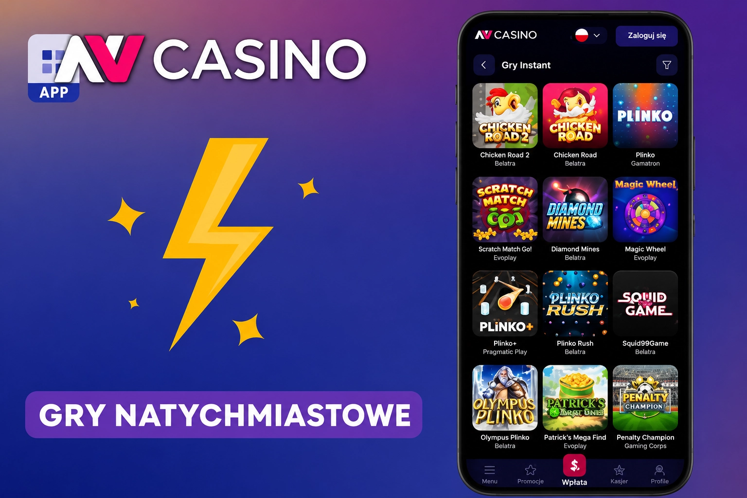 Gry natychmiastowe NV Casino