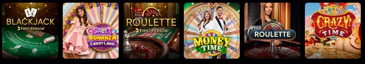Gry stołowe i klasyczne kasyno w NV Casino login
